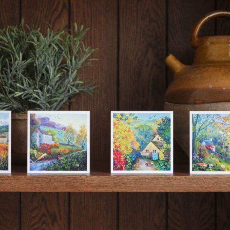 National Trust Autumn Wildlife Notecard Set by Anne Marie Dahlstrom, Pack of 20