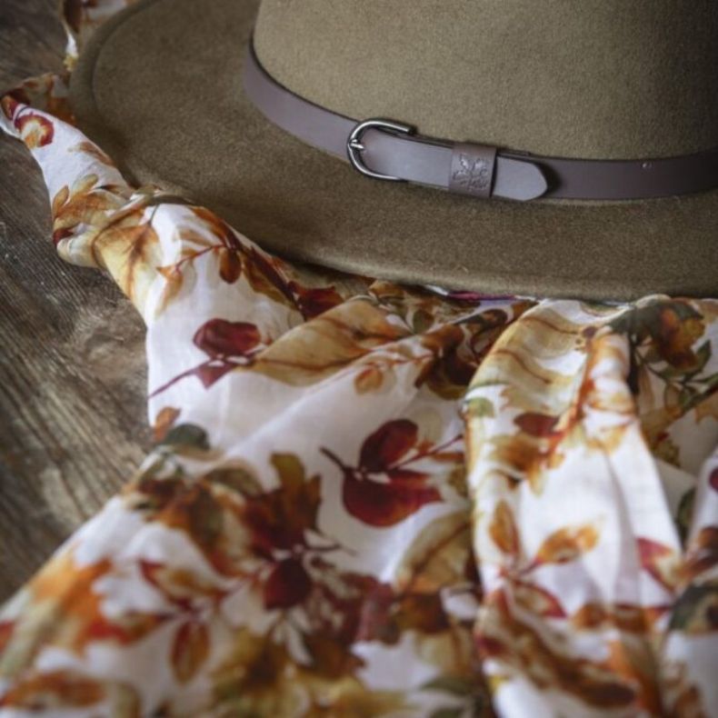 National Trust Sheffield Park Autumn Leaves Silk Scarf