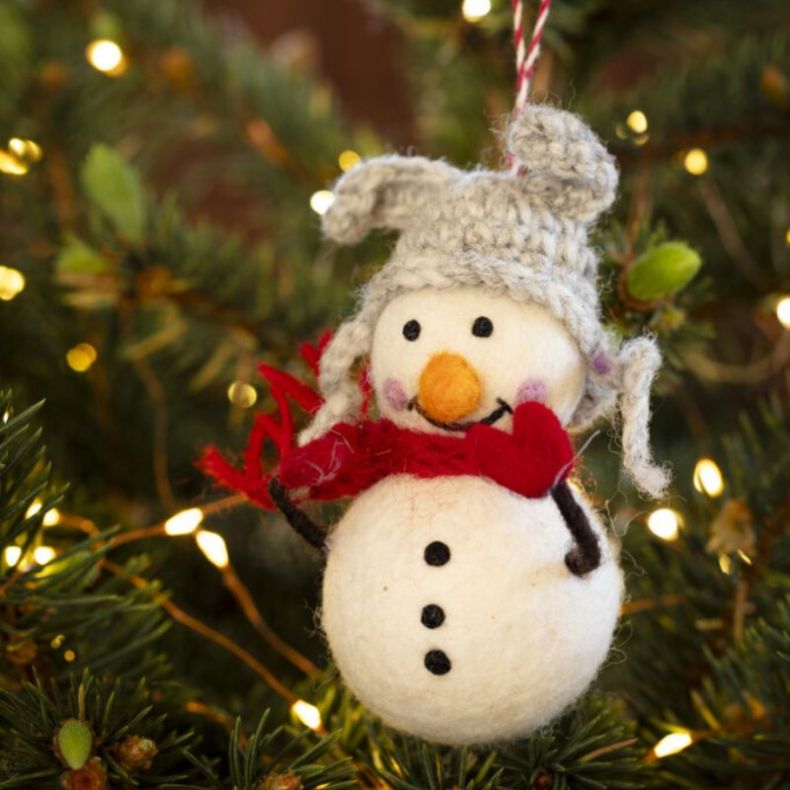 Namaste Snowman with Bendy Arms