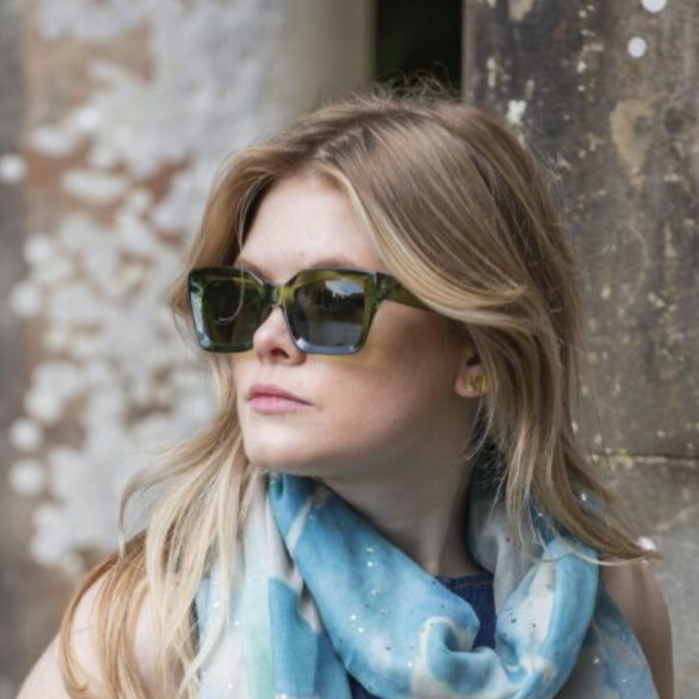 CHPO Anna Recycled Plastic Green Sunglasses