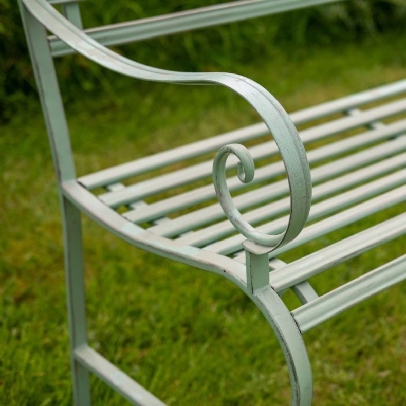Slatted Bench, Green