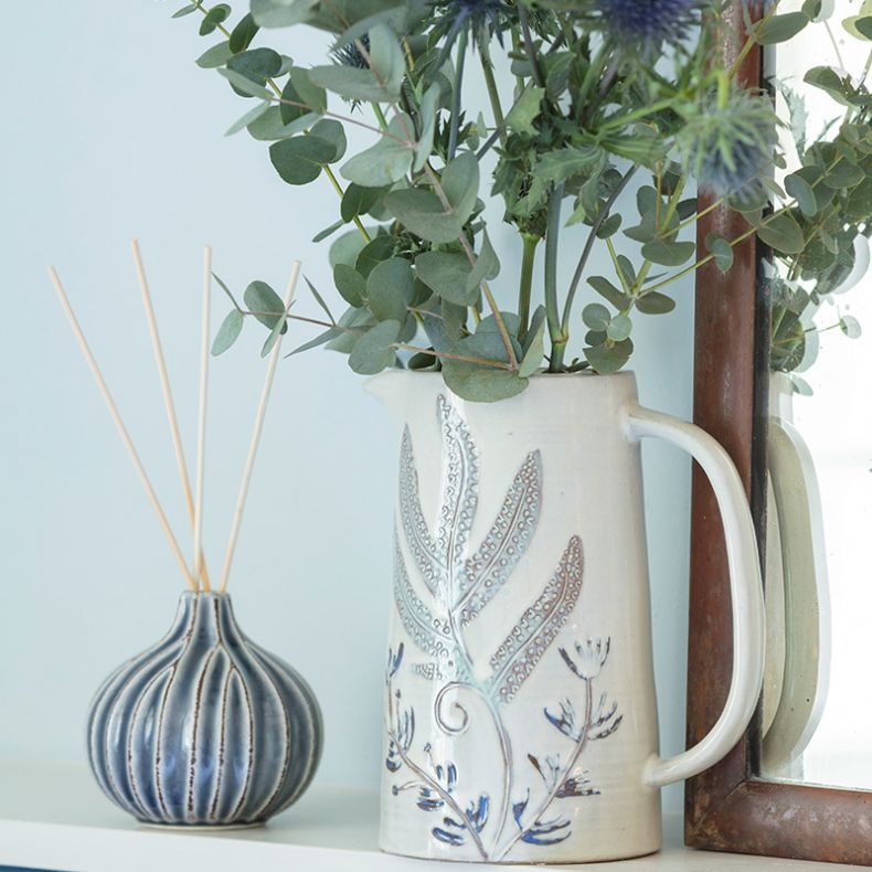 Stoneware Fern Leaf Jug