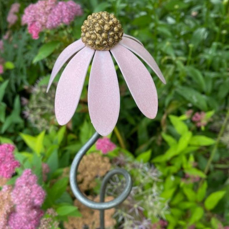 Paul Cox Pink Echinacea Plant Stake, Set of 2