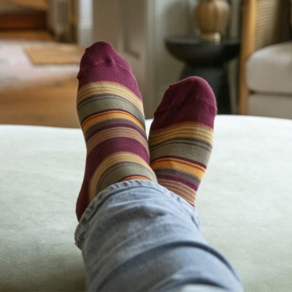 National Trust striped mens socks