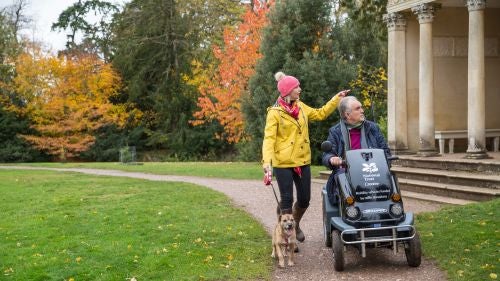 National Trust Gift Membership Give someone special the gift of National Trust membership - browse our membership types, from family to adult, young person and senior. Image shows group including adults and children walking through the parkland at Fountains Abbey during winter.